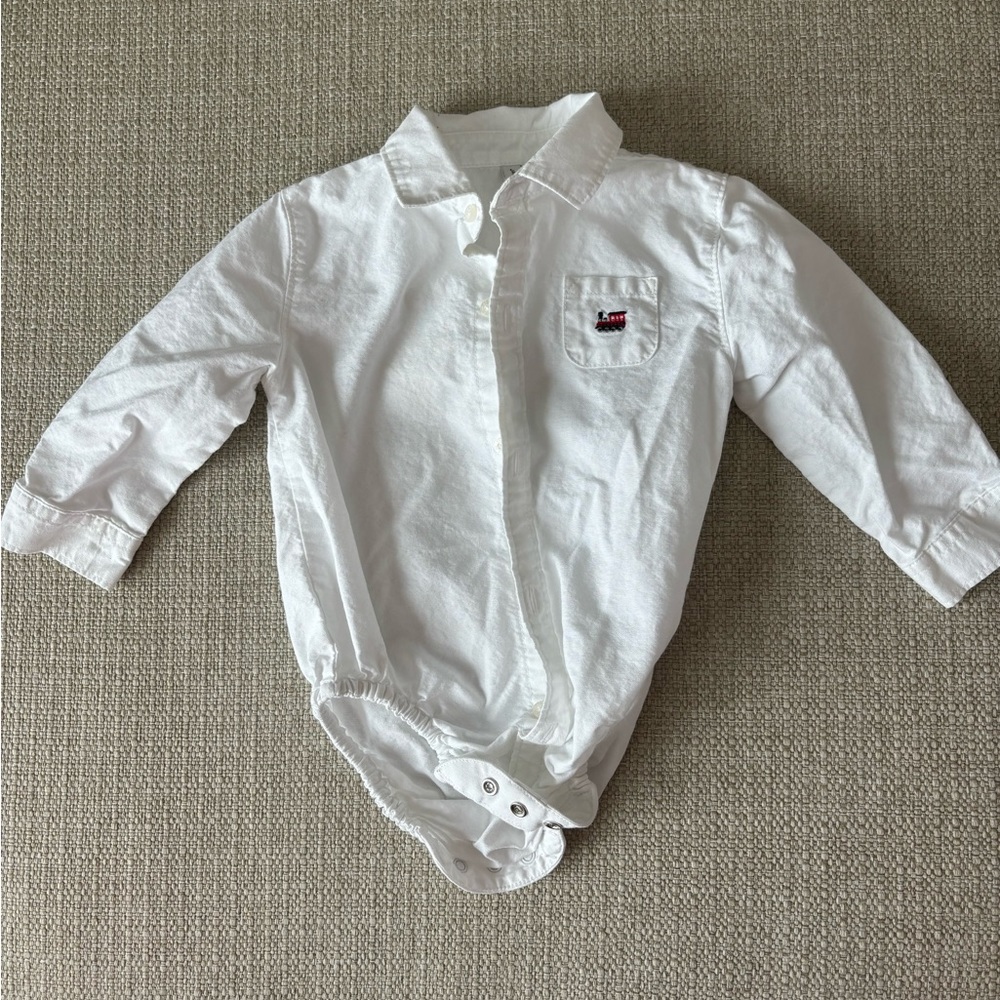 Janie and Jack button down collared onsie